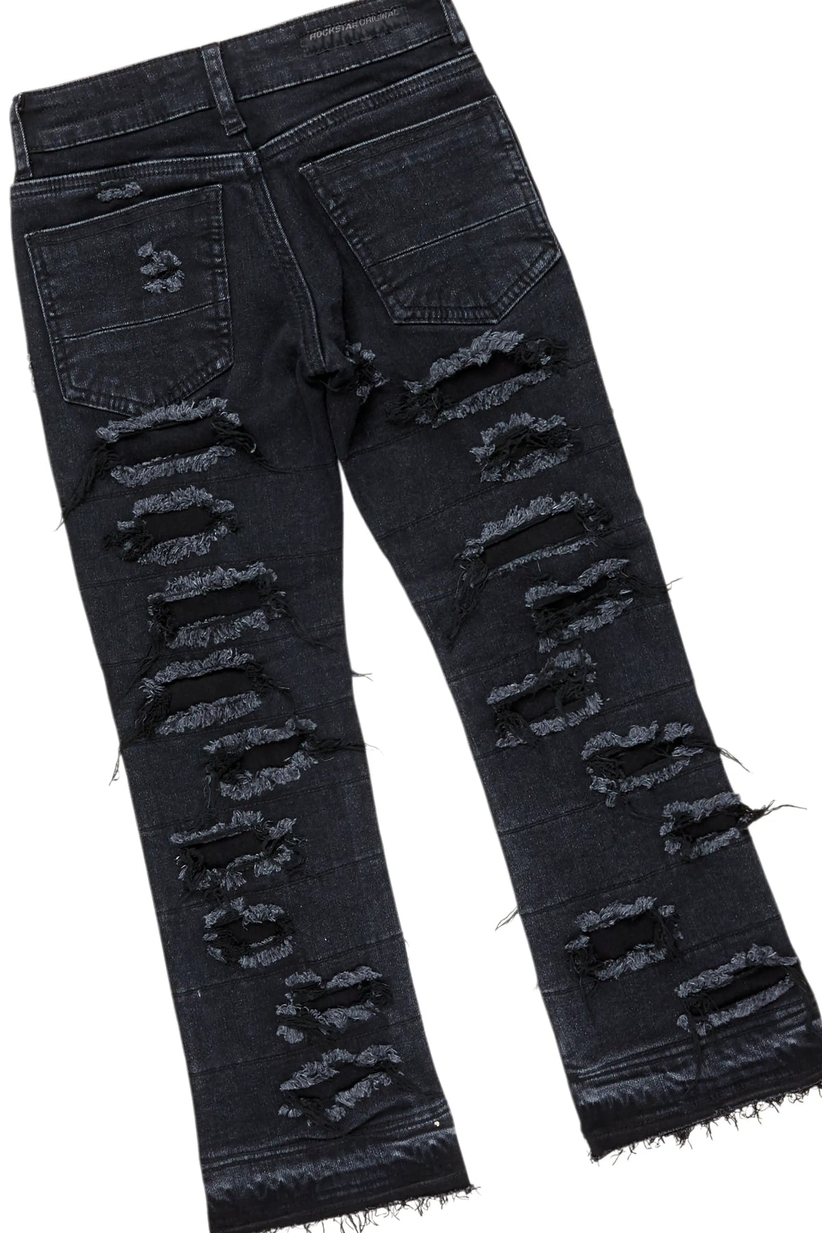 Boys Albus Red Hoodie/Stacked Flare Jean Set