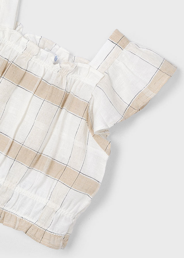 Cinnamon Plaid Blouse - Select Size