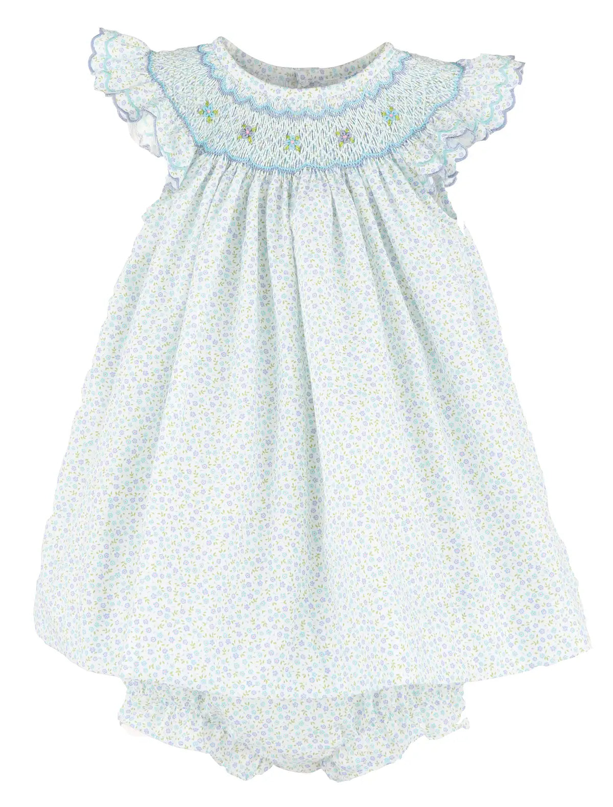 Blue Miniflowers Feston Bishop - Select Size