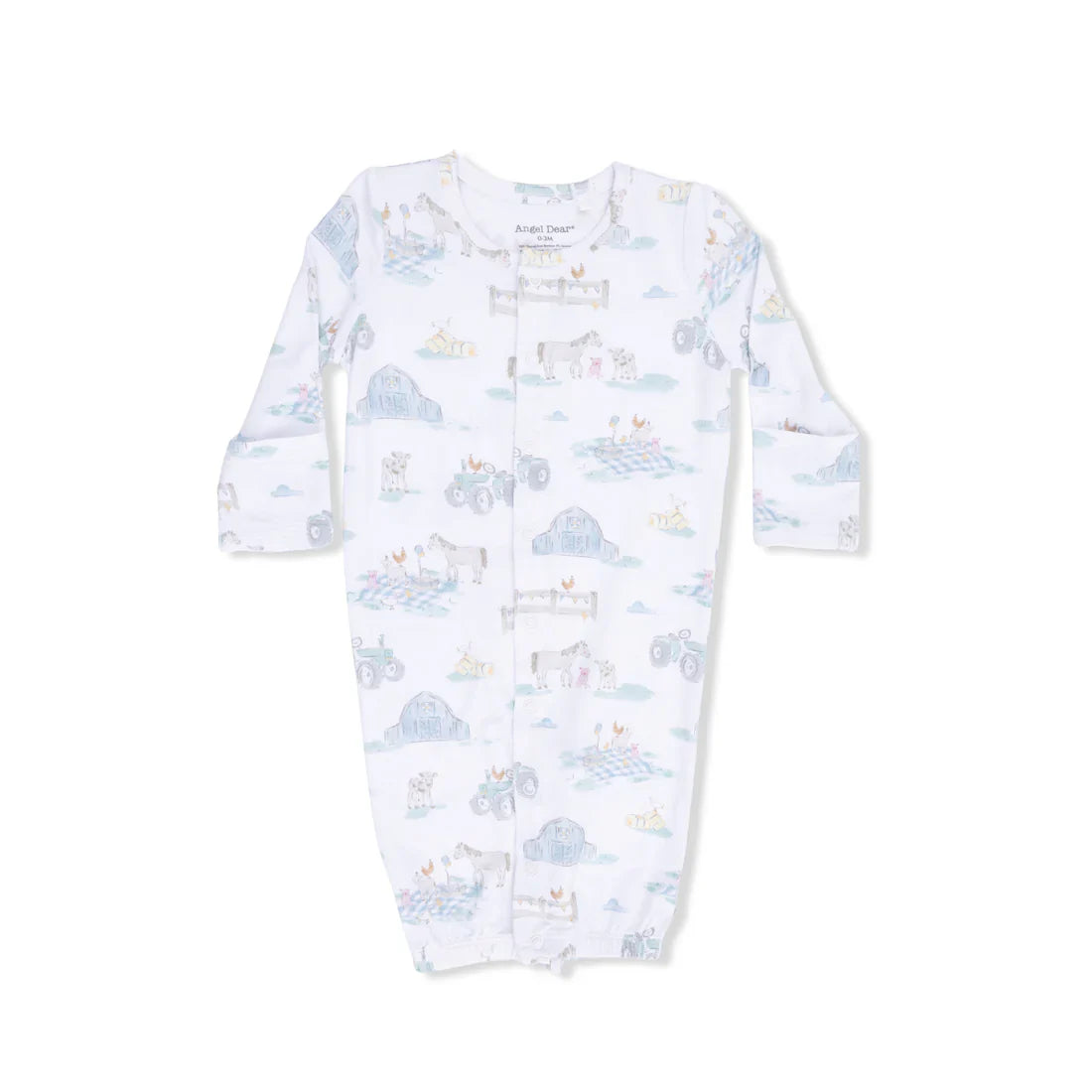 Farm Animal Party Convertible Gown 0-3M