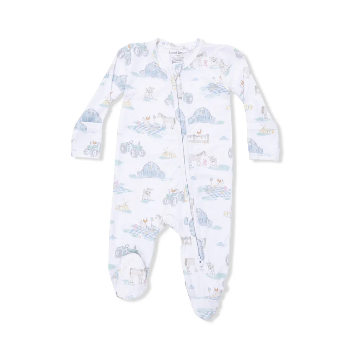 Farm Animal Party 2-Way Zipper Footie