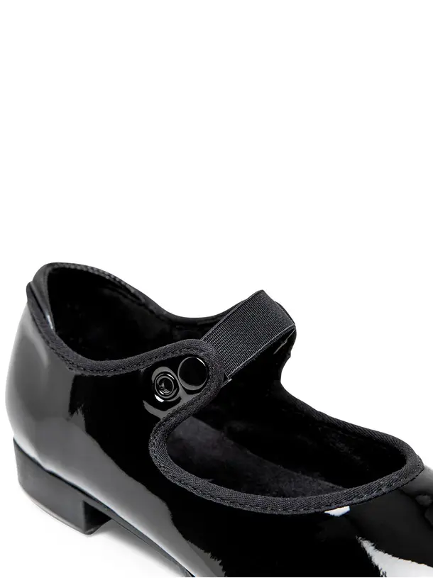 356C - Black - Childâs Shuffle Tap Shoe - Select Size