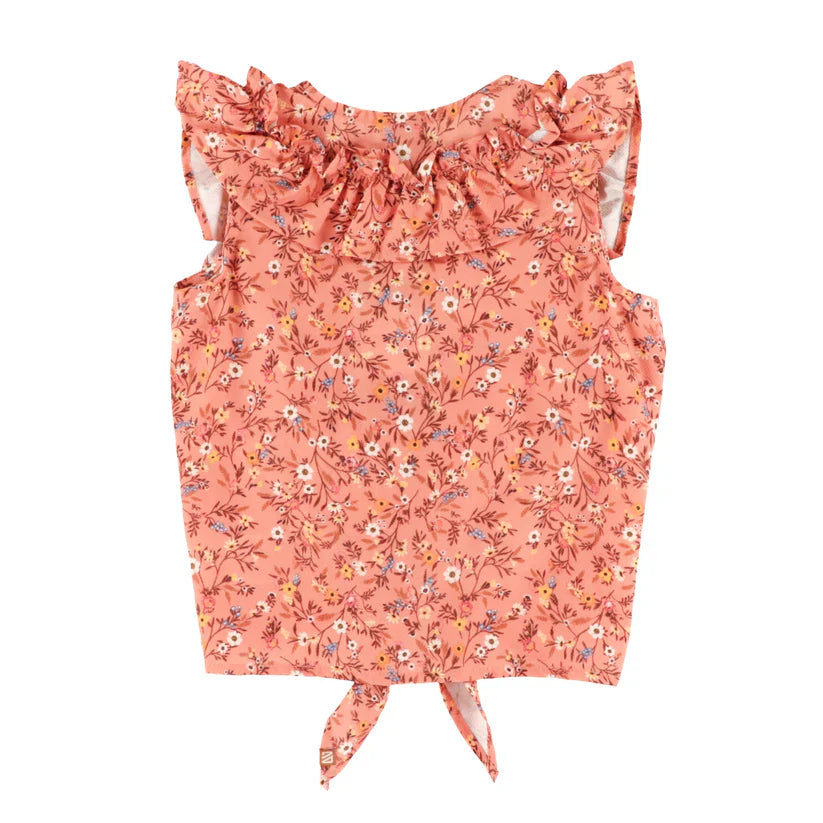 Floral Flutter Sleeve Blouse