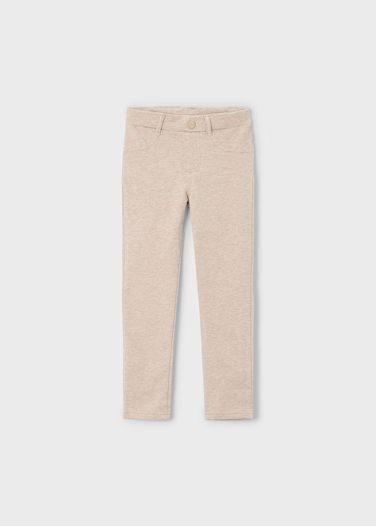 Heather Toffee Skinny Pants for Girls
