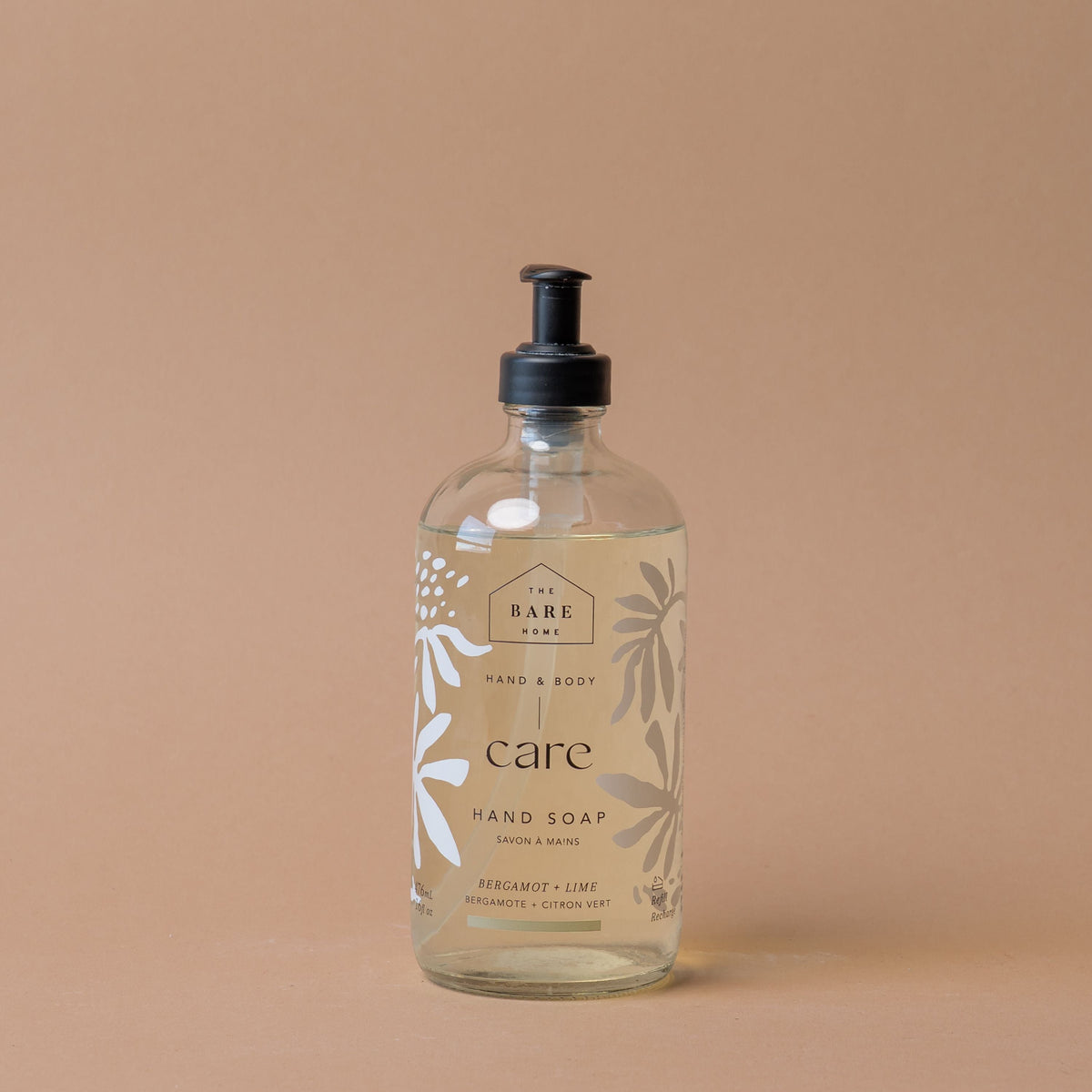 Bergamot & Lime Hand Soap In Glass Bottle