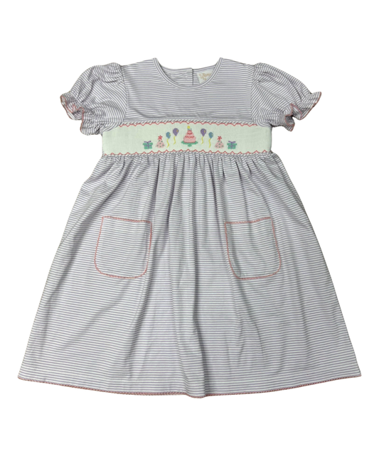 Birthday Bash Smocked Pocket Dress
