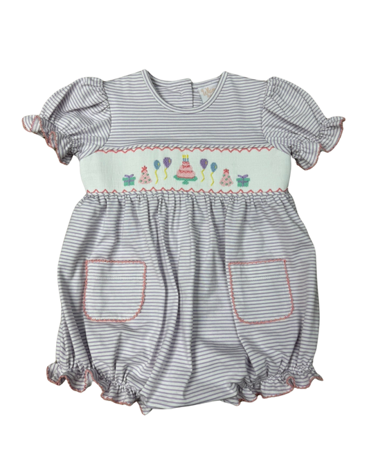 Birthday Bash Smocked Pocket Bubble