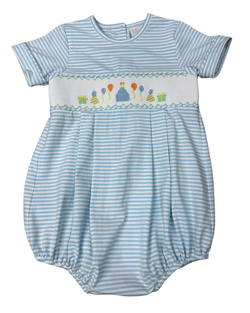 Blue Birthday Bash Smocked Bubble