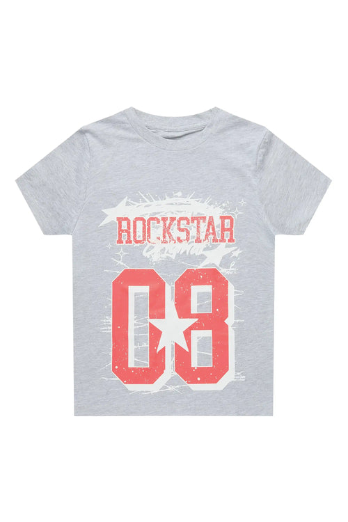 Boys Allstar Grey/Red Graphic T-Shirt