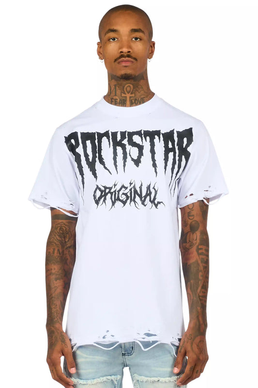 Andros White/Black Oversized Graphic T-Shirt