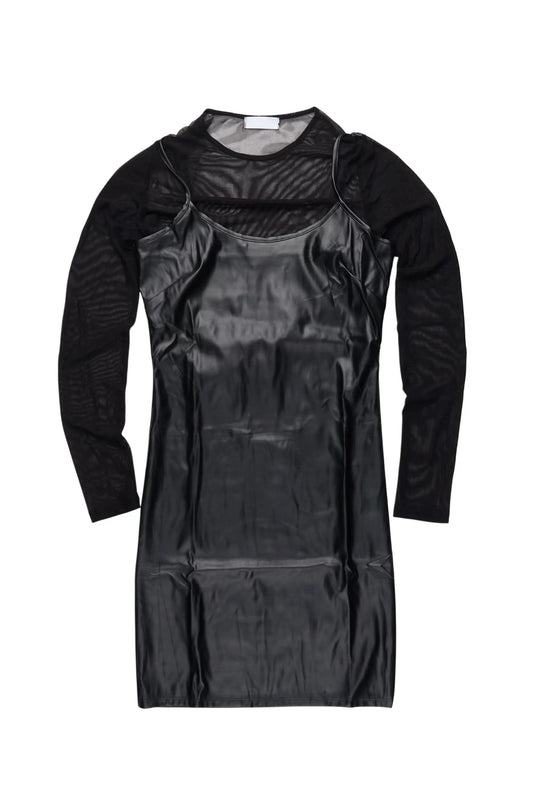 Anastassia Black Long Sleeve Mini Dress