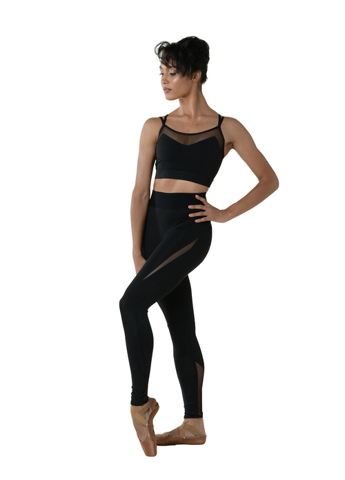 Fallon Ladies Black Zig Zag Cami Bra Top - Select Size
