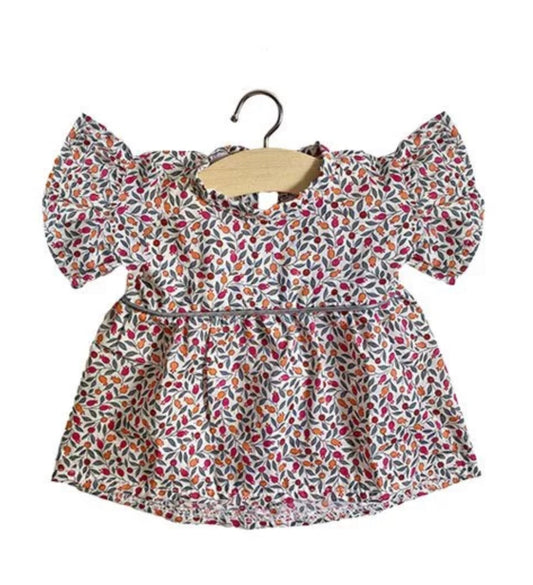 Daisy Cotton Gauze Doll Dress - Liberty Tangerine Pattern