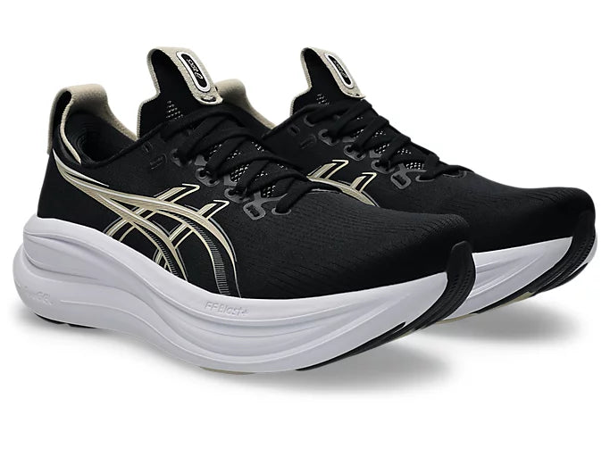 ASICS Men's GEL-NIMBUS 28 Wide - BLACK/FEATHER GREY