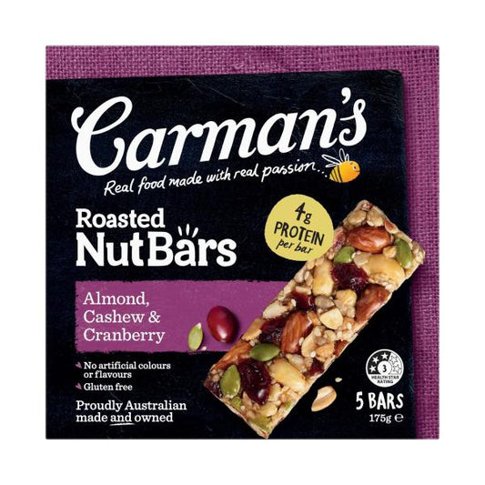 Almond Cashew & Cranberry Nut Bars
