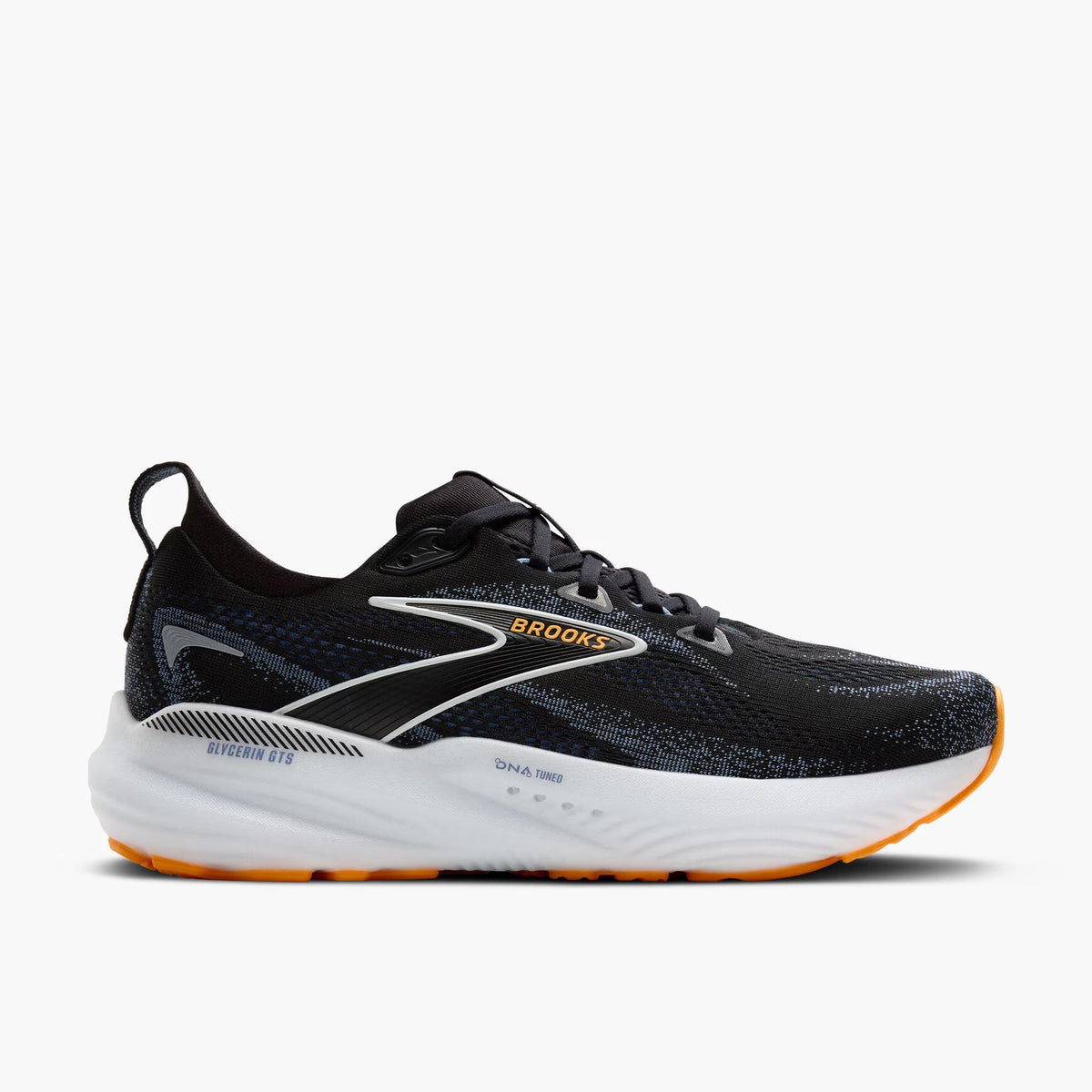 Brooks Men's Glycerin GTS 22 (Wide) - Black/Country Blue/Orange Pop
