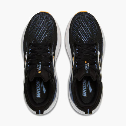 Brooks Men's Glycerin GTS 22 (Wide) - Black/Country Blue/Orange Pop