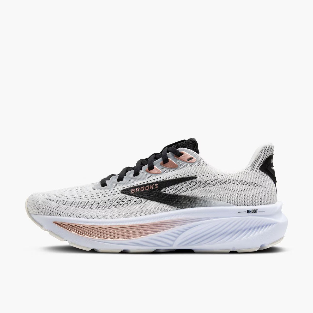 Brooks Women's Ghost 17 - White/Black/Rose Gold
