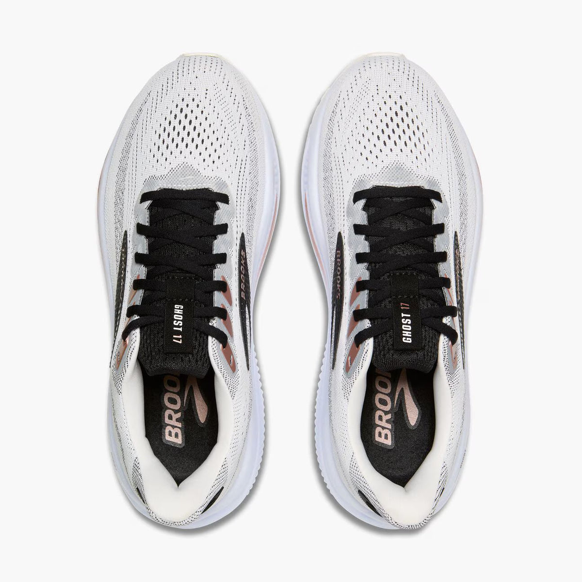 Brooks Women's Ghost 17 - White/Black/Rose Gold