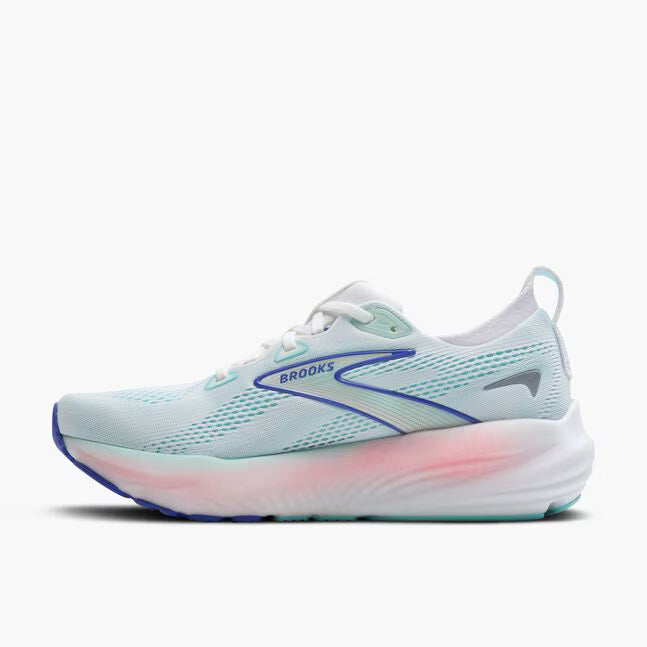 Brooks Women's Glycerin GTS 22 (Wide) - White/Limpet Shell/Amparo Blue