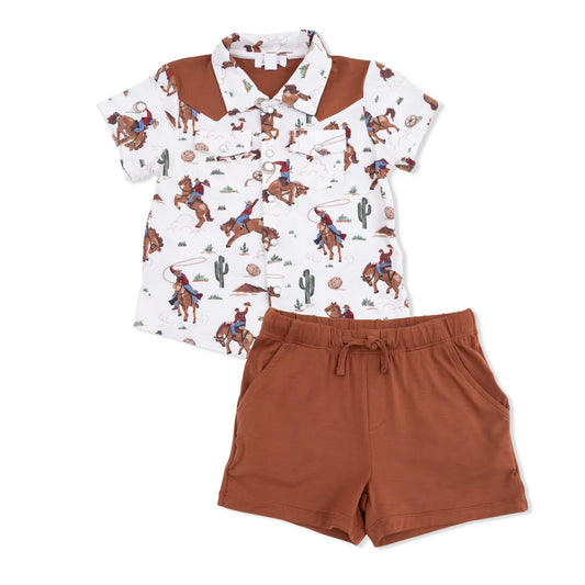 Buckaroo Pearl Snap Shirt w/Short Set