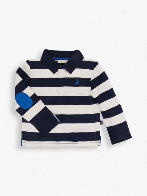 Classic Stripe Rugby Shirt- Navy & Ecru - Select size