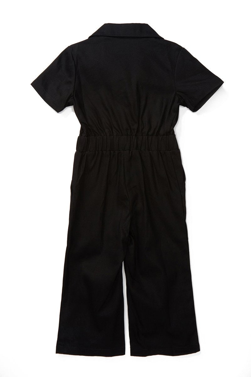 Girlâs Lucky Grease Monkey Coveralls - Black - Select Size