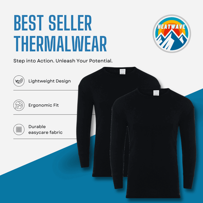 2 Pack Men's Thermal Underwear Set