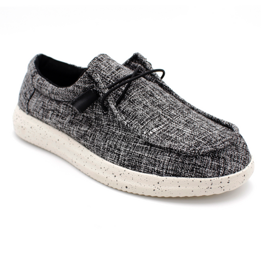 Huntington Menâs Laforst Black Melange Comfort Hola! Shoe  - Select Size