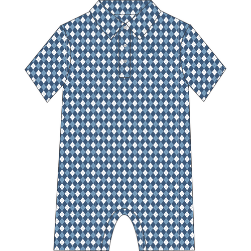 Banks Polo Argyle Romper - Select Size