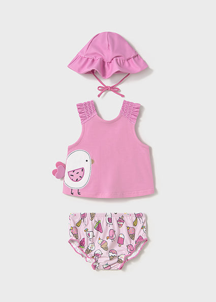 Bubblegum Pink 3-Piece Swim Set - Select Size