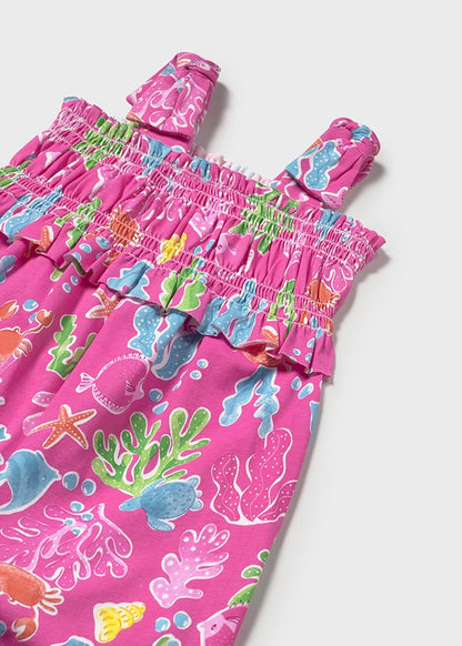 Fuchsia Sea Life Romper - Select Size