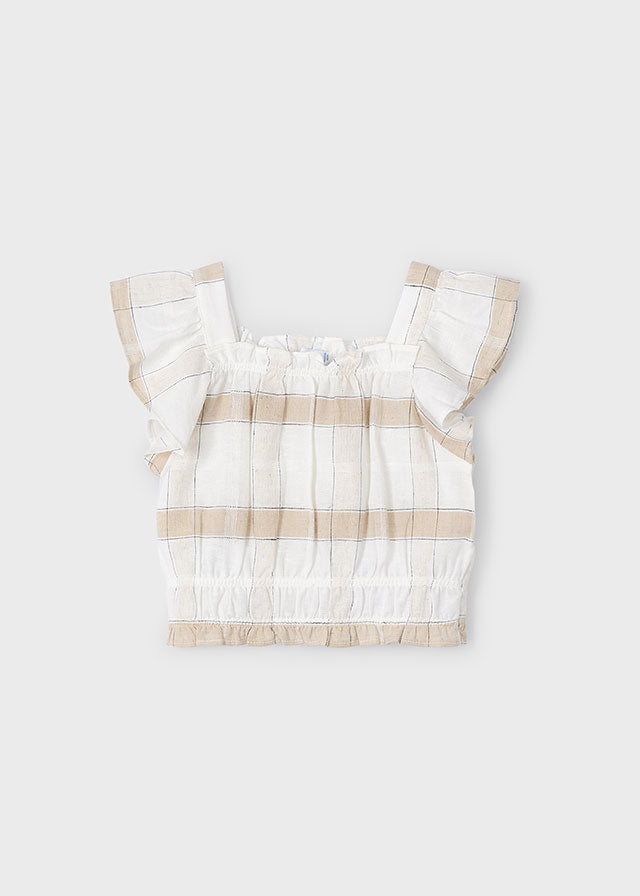 Cinnamon Plaid Blouse - Select Size