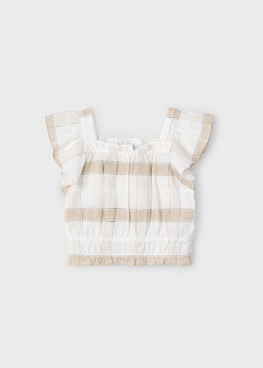 Cinnamon Plaid Blouse - Select Size