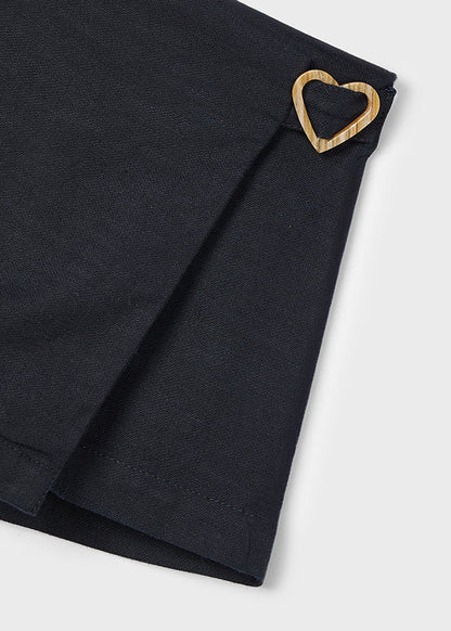 Black Heart Buckle Skort - Select Size