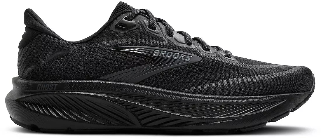 Brooks Men's Ghost 18 (Wide) - Black/Black/Ebony