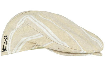 Chap Beige Woven Flat Cap - Select Size