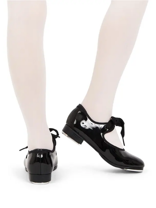 356C - Black - Childâs Shuffle Tap Shoe - Select Size