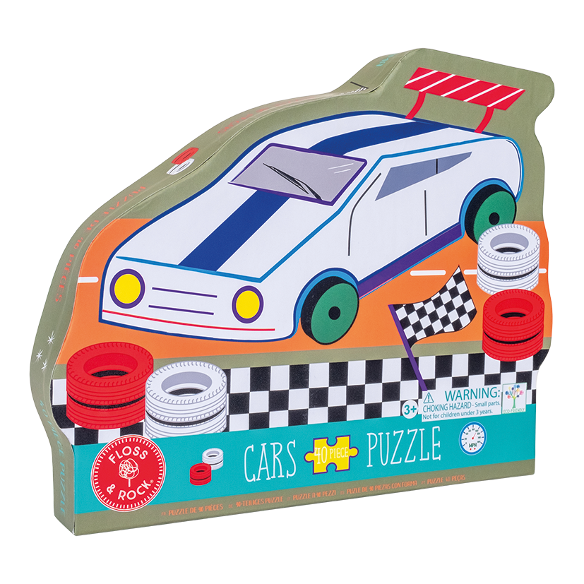 Cars 40pc "Racing Car" Shaped Jigsaw Puzzle