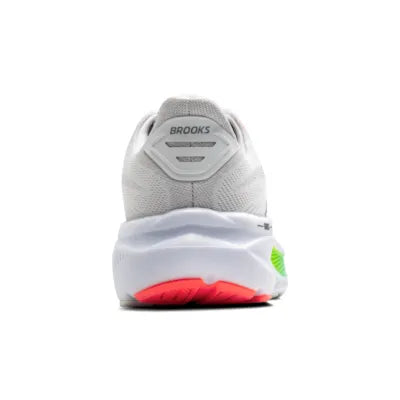 Brooks Mens Ghost 17 Wide - White/Pink Clay/Gecko (1104422E112)