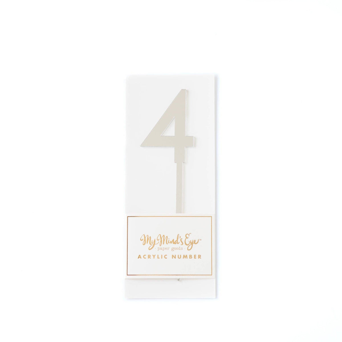 Basic Silver Acrylic Number - 4