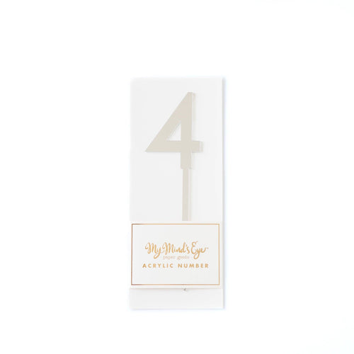 Basic Silver Acrylic Number - 4