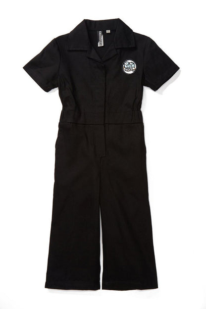 Girlâs Lucky Grease Monkey Coveralls - Black - Select Size