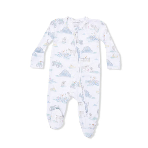 Farm Animal Party 2-Way Zipper Footie