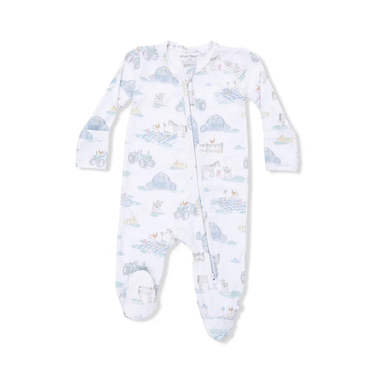 Farm Animal Party 2-Way Zipper Footie