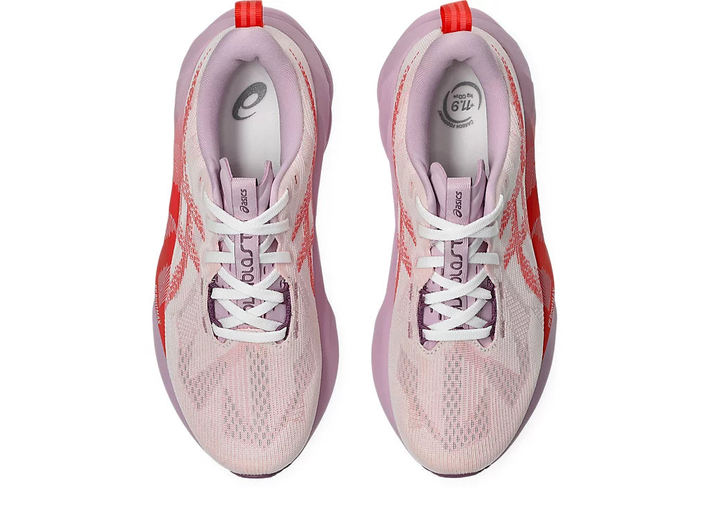 Asics Womens Novablast 5- White/Coral Reef (1012B765-101)