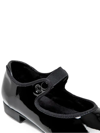 356C - Black - Childâs Shuffle Tap Shoe - Select Size