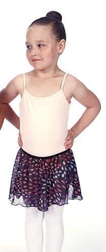 Drips & Drops Black, Purple & Silver Girls Pull-On Dance Skirt - Select Size