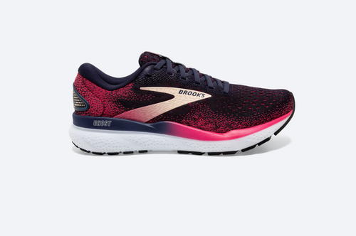 Brooks Womens Ghost 16 Wide - Peacoat/Raspberry/Apricot (1204071D422)
