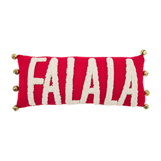 Fa La La Tufted Red Boucle Holiday Pillow